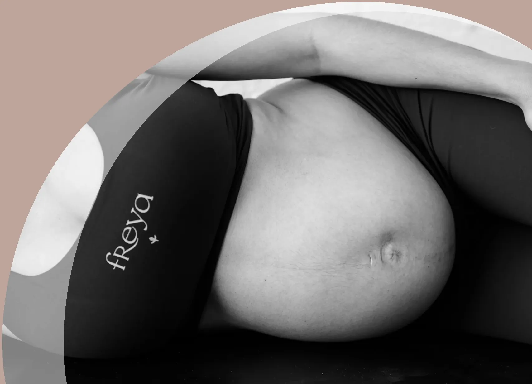 Pregnant women laying on her side